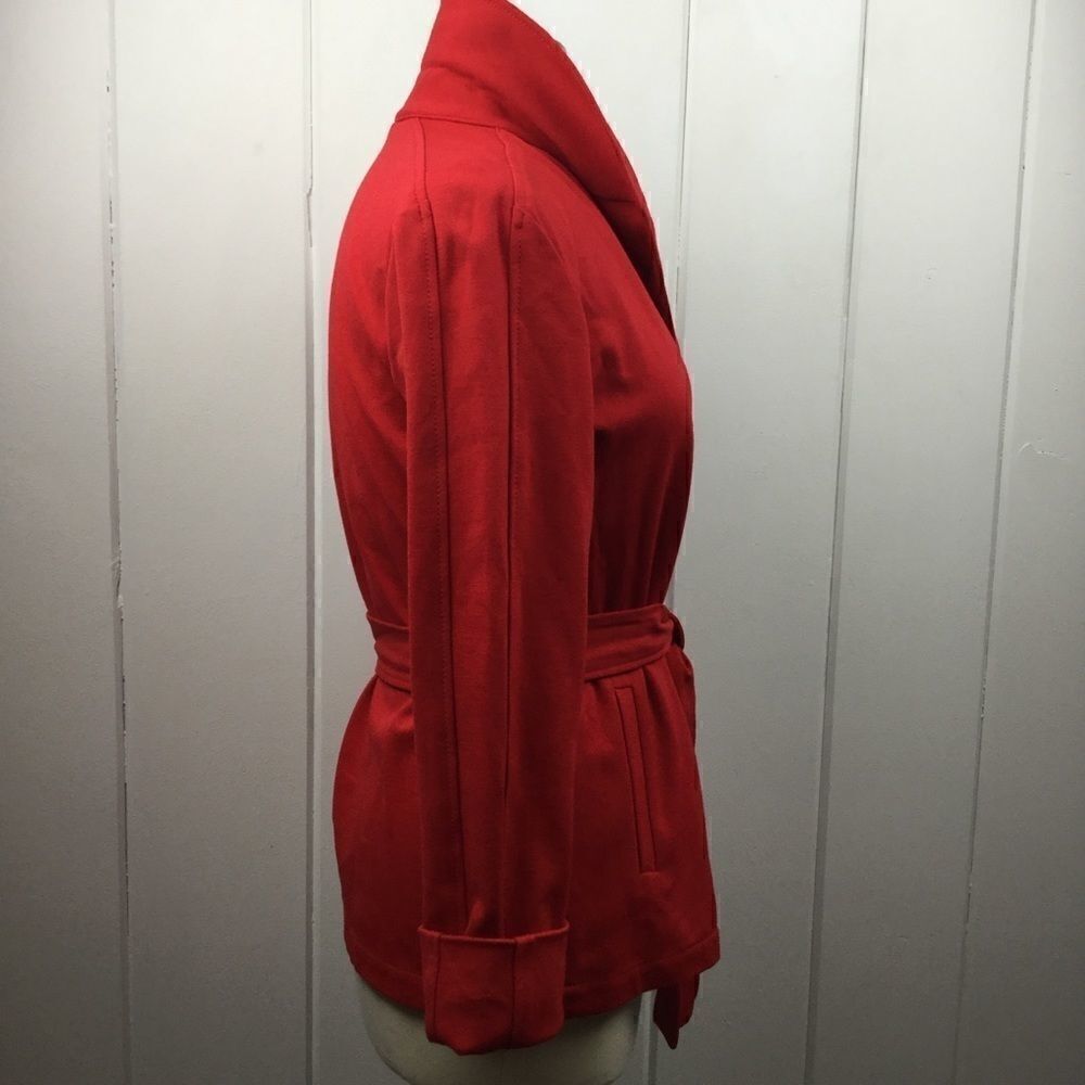 Pendleton Red Tie Waist Modal Wool Jacket MP - Picture 7 of 11